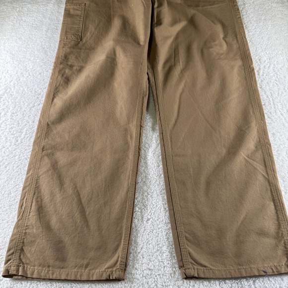 Carhartt Carpenter Workwear Pants Pockets‎ Khaki Tan Brown 40x32 Straight Leg - Picture 3 of 9